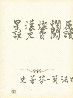 星汉灿烂原著小说免费阅读