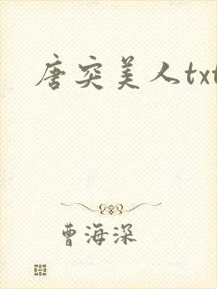 唐突美人txt