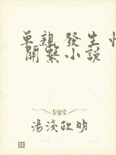 单亲 发生 性 关系小说