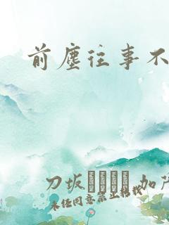 前尘往事不可追