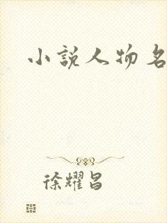 小说人物名