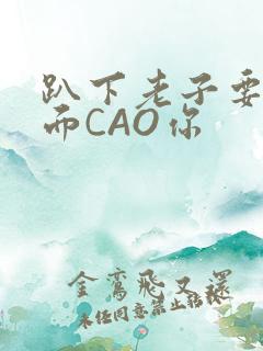 趴下老子要从后面CAO你