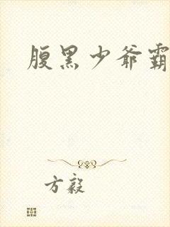 腹黑少爷霸道爱