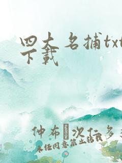 四大名捕txt下载