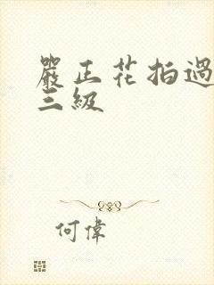 严正花拍过什么三级