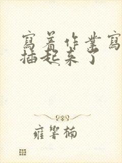 写着作业写着就插起来了