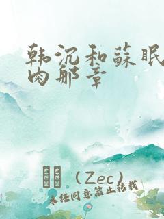 韩沉和苏眠的肉肉那章