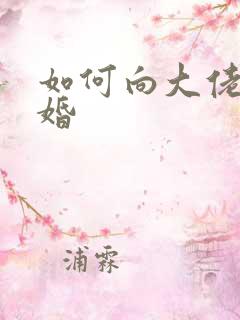 如何向大佬说离婚