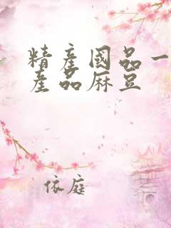 精产国品一二三产品麻豆