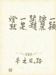 灯一关腰一挺你就是赵丽颖