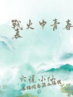 战火中青春演员表