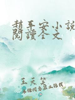 赵平安小说免费阅读全文