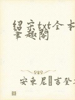 绍宋txt全本笔趣阁