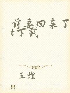 前妻回来了txt下载