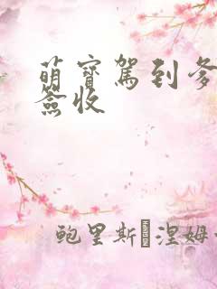 萌宝驾到爹地请签收