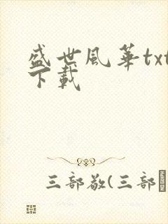 盛世风华txt下载