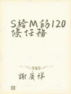 S给M的120条任务