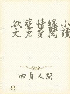 欲孽情缘小说全文免费阅读