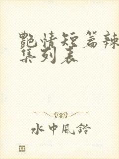 艳情短篇辣文合集列表