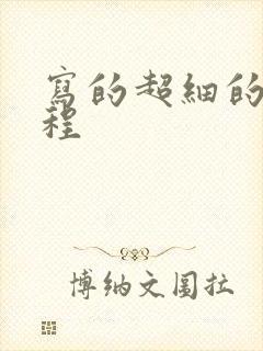 写的超细的做过程