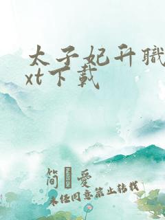 太子妃升职记txt下载