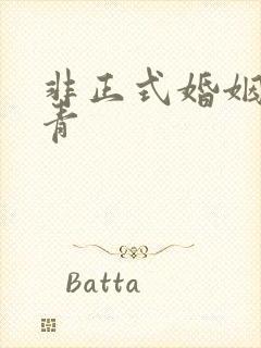 非正式婚姻雾里青