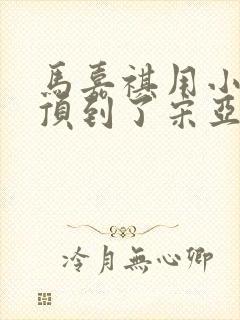 马嘉祺用小小马顶到了宋亚轩