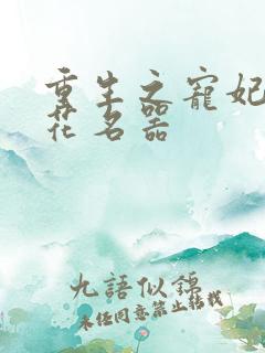 重生之宠妃白莲花名器