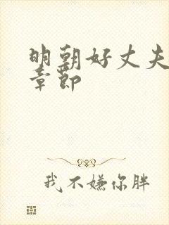 明朝好丈夫最新章节