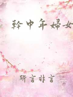 干中年妇女小说