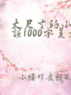 大尺寸的小黄说说1000字美文