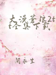 大漠苍狼2txt全集下载