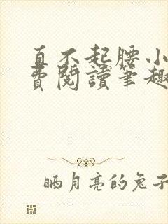 直不起腰小说免费阅读笔趣阁无弹窗