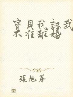 宝贝我认栽老婆不准离婚