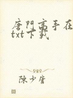唐门高手在异世txt下载