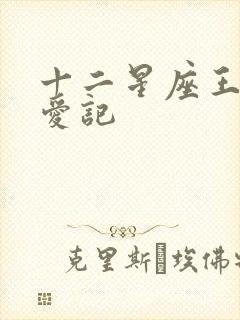 十二星座王子寻爱记