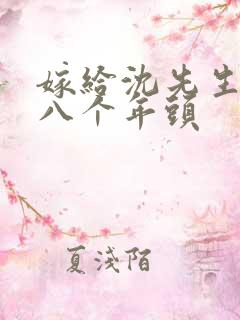 嫁给沈先生的第八个年头