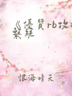 《优质rb攻略系统