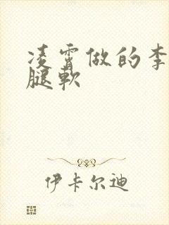 凌霄做的李尖尖腿软