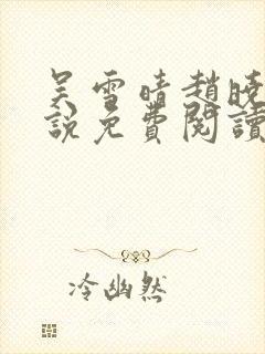 吴雪晴赵晓东小说免费阅读