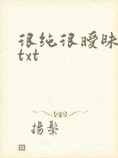 很纯很暧昧全集txt