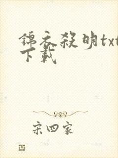 锦衣杀明txt下载