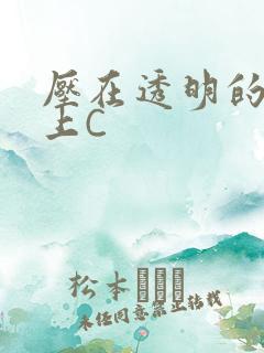 压在透明的玻璃上C