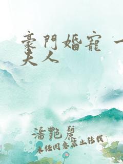 豪门婚宠 一品夫人