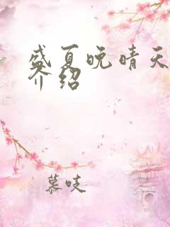 盛夏晚晴天剧情介绍