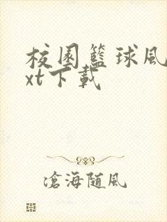 校园篮球风云txt下载