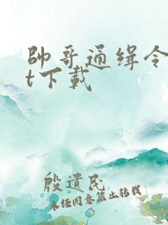 帅哥通缉令txt下载