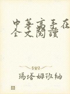 中华高手在异世全文阅读