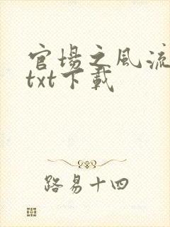 官场之风流人生txt下载