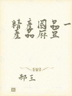 精产国品一二三产品麻豆